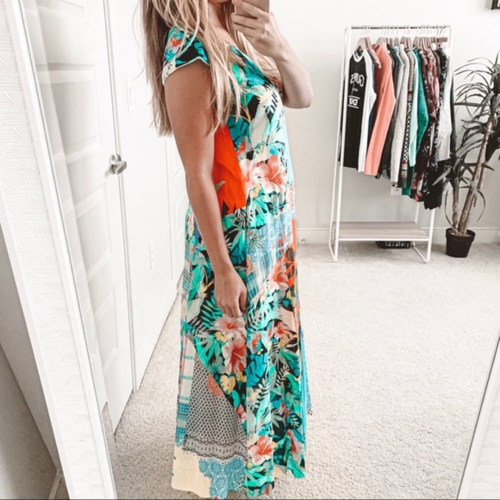 Johnny Was Solomio Plaid Patchwork Maxi Dress - Picture 4 of 6